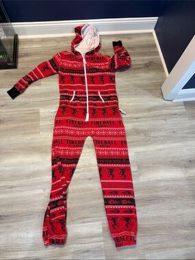 Fireball Unisex Onesie With Hood and Pockets